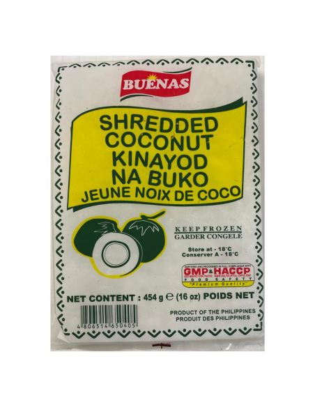 Buenas Shredded Young Coconut (Buko) 454g - Frozen | Sing Kee