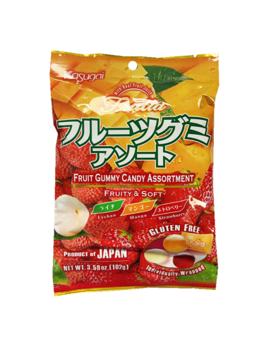 Kasugai Frutia Fruit Gummy Assortment 102g