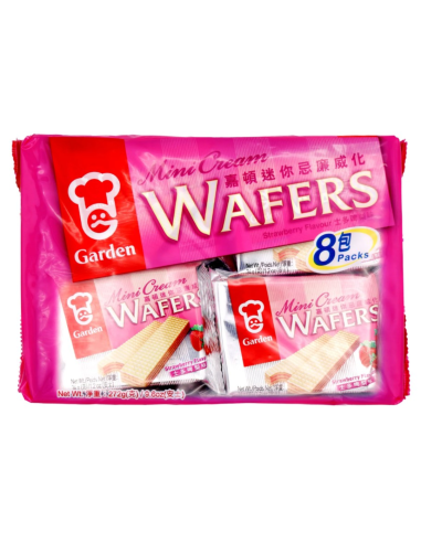 Garden Mini Cream Wafers Strawberry (8 Packs) 272g