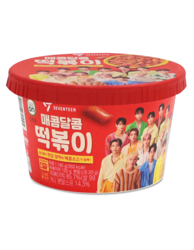 Seventeen Hot Spicy Sweet Tteokbokki 140g