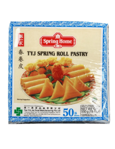 Spring Home TYJ 7.5" Spring Roll Pastry (50 Sheets) 550g x 20 - Who...