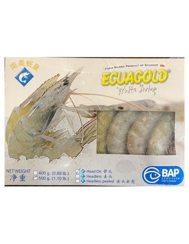 Ecuagold Head on Shell on Prawns 20/30 500g