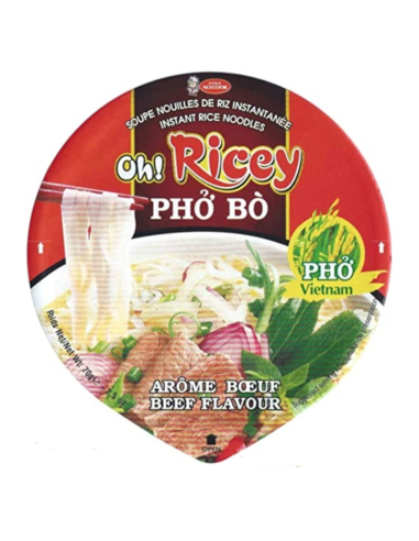 Acecook Oh! Ricey Instant Noodle Bowl Beef Flavour - 70g - Noodles ...