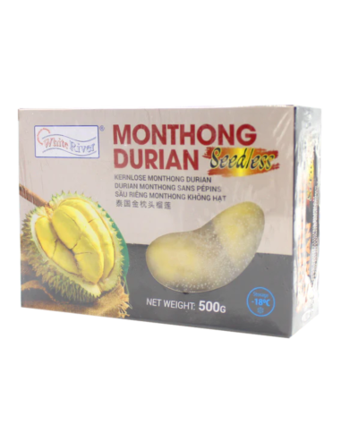 White River Frozen Monthong Durian Seedless 500g