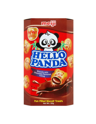 Meiji Hello Panda Biscuits With Chocolate Flavoured Filling 50g