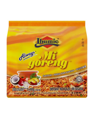 Ibumie Mi Goreng Kari Kapitan Flavour 80g x 5