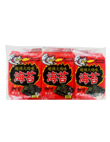 Maniddo Seansoned Seaweed Spicy 5gx3