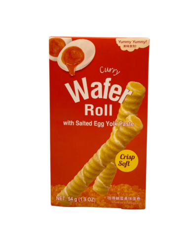 Wafer Roll with Salted Egg Yolk Cream Curry 54g