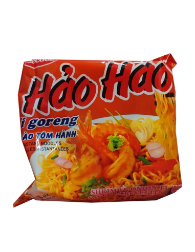 Hao Hao Mi Goreng Mi Xao Tom Hanh ( Shrimp & Onion Flavoured Instant Noodles ) 76g