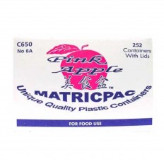 Pink Apple - C650 Unique Quality Plastic Containers With Lids - 252pcs