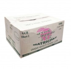 Pink Apple - 8oz (LC8) Plastic Cups & Lids - 240pcs