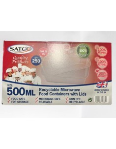 Satco 500ml Container & Lid - 250pcs