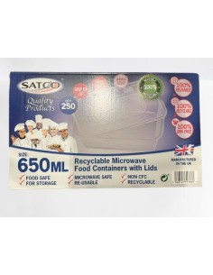 Satco 650ml Container & Lid - 250pcs