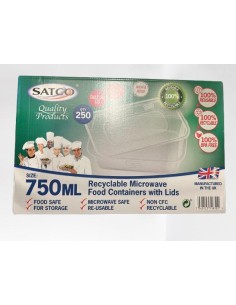 Satco 750ml Container & Lid - 250pcs