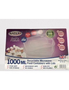 Satco 1000ml Container & Lid - 250pcs