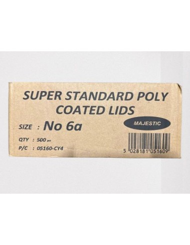 No.6a Poly Coated Lids (Standard) for Foil Containers