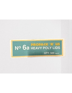 No 6 A Heavy Poly Coated Lids - 500pcs