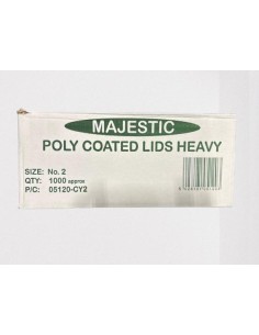 No 2 Heavy Poly Coated Lids - 1000pcs