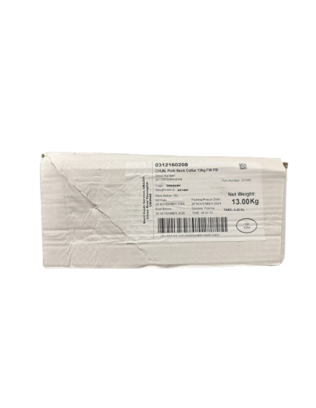 BRITISH BLUE STRAP PORK COLLAR/NECK 13kg