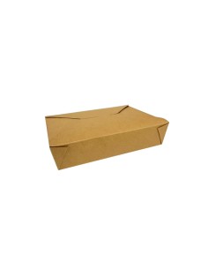 49oz Recyclable Brown/Kraft No.2 Takeaway Boxes Qty 200
