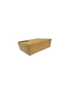 66oz Brown/Kraft Recyclable No.3 Takeaway Boxes Qty 200 2
