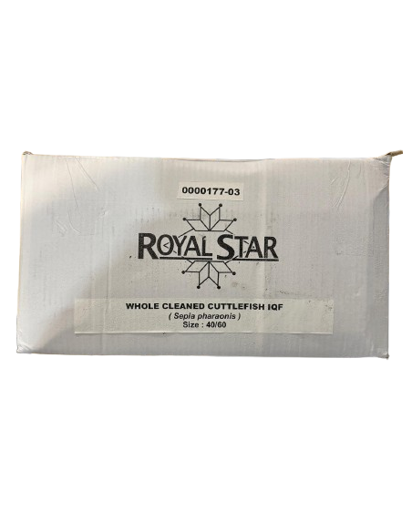 ROYAL STAR CUTTLEFISH BABY RAW IQF 40/60 - 1kg x 10