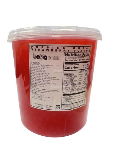 Strawberry Popping Boba balls 3.4kg x 4 cans