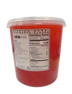 Raspberry Popping Boba balls 3.4kg x 4 cans