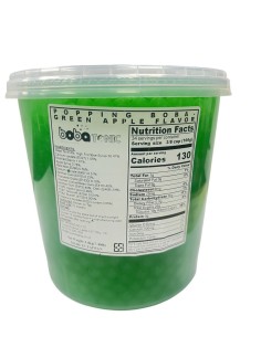 Green Apple Popping Boba balls 3.4kg x 4 cans