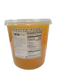 Passionfruit Popping Boba balls 3.4kg x 4 cans