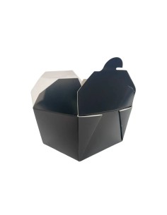 26oz Black Cardboard Recyclable Takeaway Boxes Qty 450 2