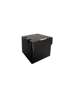 Regular Black Cardboard Recyclable Octagon Burger Boxes Qty 100