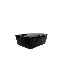45oz Black Cardboard Recyclable No.8 Food Box WITH Vent Holes Qty 300