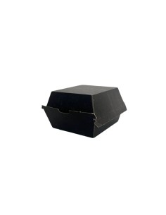 Small Black Corragated Recyclable Burger Boxes Qty 250