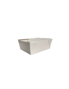 45oz White Recyclable No.8 Takeaway Boxes Qty 300