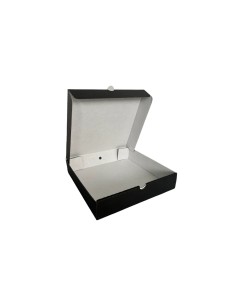 12″ Black Cardboard Biodegradable Corrugated Pizza Boxes Qty 100
