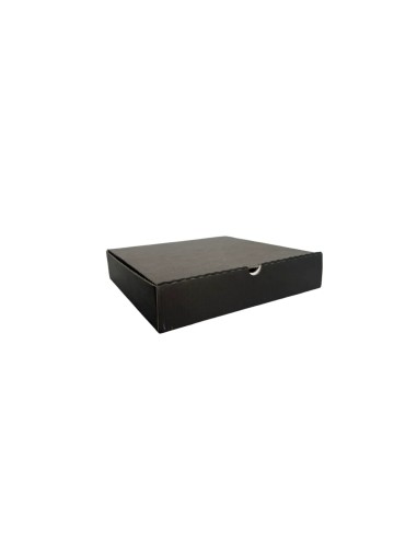 9 inch Black Cardboard Biodegradable Corrugated Pizza Boxes Qty 100