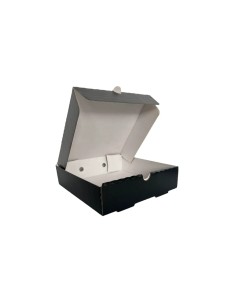 7 inch Black Cardboard Biodegradable Corrugated Pizza Boxes Qty 100