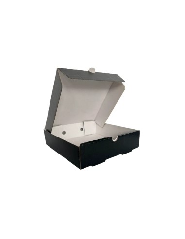 7 inch Black Cardboard Biodegradable Corrugated Pizza Boxes Qty 100