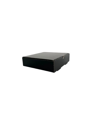 7 inch Black Cardboard Biodegradable Corrugated Pizza Boxes Qty 100