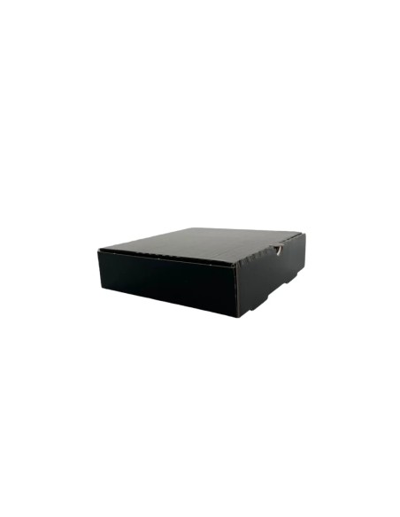7 inch Black Cardboard Biodegradable Corrugated Pizza Boxes Qty 100