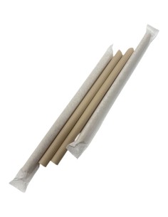 12x210mm TEA FIBRE Recyclable Pointy Bubble Tea Straws Qty2000