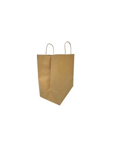 Large Brown/Kraft Paper Biodegradable Twist Handle Bags Qty 250