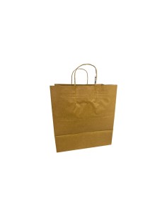 Large Brown/Kraft Paper Biodegradable Twist Handle Bags Qty 250 2