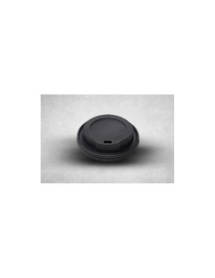 8oz-Fit Black Plastic Recyclable Coffee Cup Lids Qty 1000