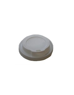 12oz-Fit White Plastic Recyclable Coffee Cup Lids Qty 100