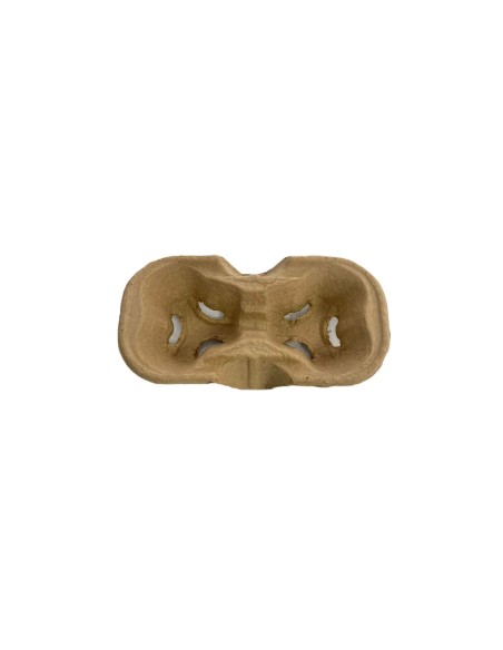 2-Cup Brown Paper Biodegradable Cup Carrier Tray Holders Qty180