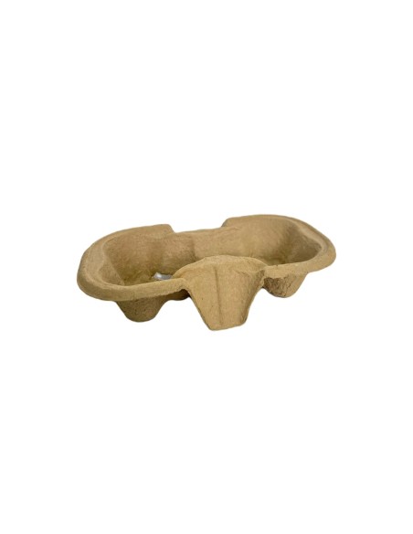 2-Cup Brown Paper Biodegradable Cup Carrier Tray Holders Qty180