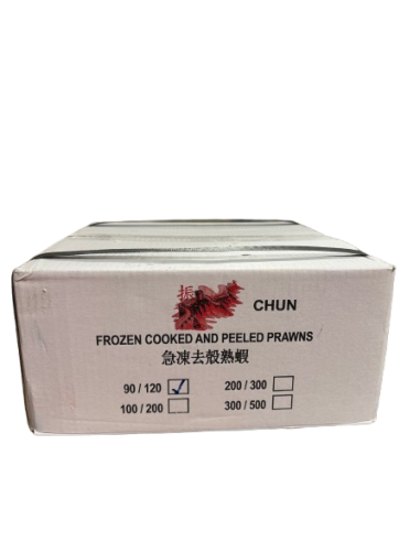 Chun / Sing Kee Cooked and Peeled Shrimp 90/120 (200g x 30) - Whole...