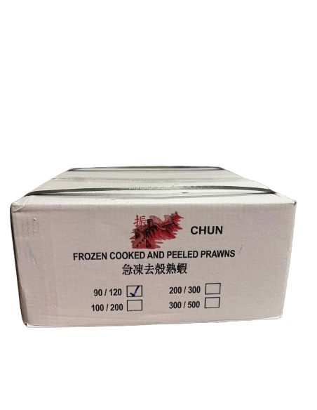 Chun / Sing Kee Cooked and Peeled Shrimp 90/120 (200g x 30) - Whole...